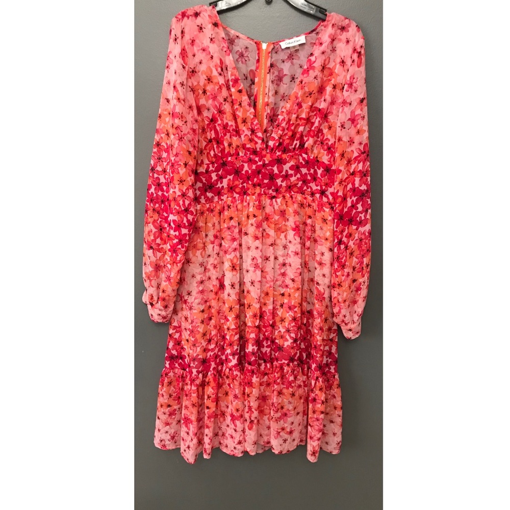 Calvin Klein pink floral dress